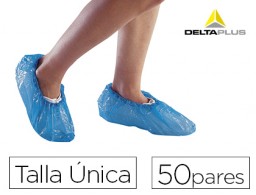 50 pares de fundas zapatos polietileno azul talla unica